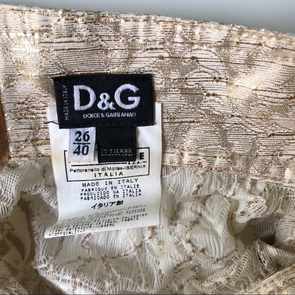 Vintage D&G Gold Bra-Style Top